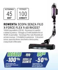 Rowenta - Scopa Senza Filo X-force Flex 9.60 RH2037 Rowenta - Scopa Senza Filo X-force Flex 9.60 RH2037
