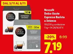 Nescafé - Dolce Gusto Espresso Barista O Intenso