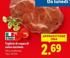 Tagliata Di Coppa Di Suino Marinata