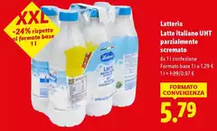 Latteria - Latte Italiano UHT Parzialmente Scremato