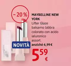 Maybelline New York - Lifter Glaze Balsamo Labbra Colorato Con Acido Ialuronico Assort.