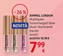 Rimmel London - Multitasker Turbocharged Glow Blush Illuminante Liquido Assort. Rimmel London - Multitasker Turbocharged Glow Blush Illuminante Liquido Assort.