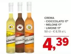 Crema Cioccolato 17° Melone 17° Crema Cioccolato 17° Melone 17°