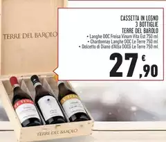 Diano - Cassetta In Legno 3 Bottiglie