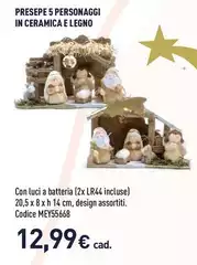 Presepe 5 Personaggi In Ceramica E Legno Presepe 5 Personaggi In Ceramica E Legno