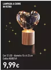 Lampada A Cuore In Vetro Lampada A Cuore In Vetro