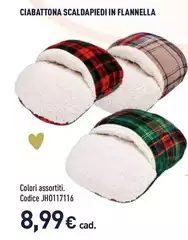 Cibattona Scaldapiedi In Flannella Cibattona Scaldapiedi In Flannella
