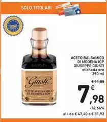 Giuseppe giusti - Aceto Balsamico Di Modena IGP