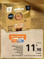 Lavazza - Capsule Caffè Espresso Qualità Oro