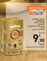 Lavazza - Capsule Caffè Espresso Qualità Oro
