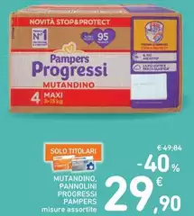 Pampers - Mutandino, Pannolini Progressi