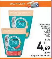 Purina - Croccantini Per Gatti Bifensis One Purina - Croccantini Per Gatti Bifensis One