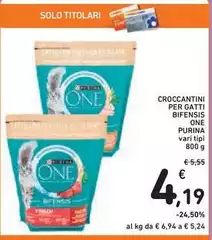 Purina - Croccantini Per Gatti Bifensis One Purina - Croccantini Per Gatti Bifensis One