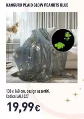 Kanguru Plaid Glow Peanuts Blue Kanguru Plaid Glow Peanuts Blue