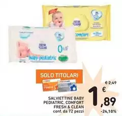 Fresh & Clean - Salviettine Baby Pediatric, Comfort