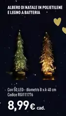 Albero Di Natale In Polietilene E Legno A Batteria Albero Di Natale In Polietilene E Legno A Batteria