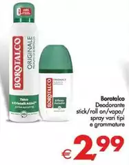 Borotalco - Deodorante Stick
