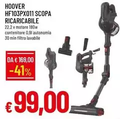 Hoover - HF103PX011 Scopa Ricaricabile