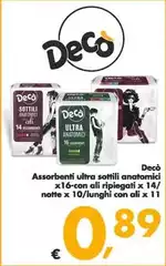 Gusto decò - Assorbenti Ultra Sottili Anatomici Gusto decò - Assorbenti Ultra Sottili Anatomici