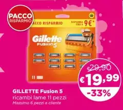 Gillette - Fusion 5 Ricambi Lame 11 Pezzi Gillette - Fusion 5 Ricambi Lame 11 Pezzi