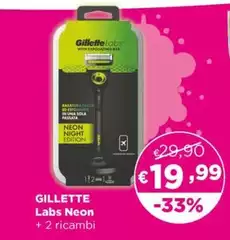 Gillette - Labs Neon + 2 Ricambi Gillette - Labs Neon + 2 Ricambi
