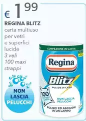 Regina - Carta Multiuso Per Vetri E Superfici Lucide 3 Veli 100 Maxi Strappi Regina - Carta Multiuso Per Vetri E Superfici Lucide 3 Veli 100 Maxi Strappi