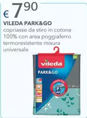 Vileda - Copriasse Da Stiro In Cotone 100% Con Area Poggiaferro Termoresistente Misura Universale Vileda - Copriasse Da Stiro In Cotone 100% Con Area Poggiaferro Termoresistente Misura Universale
