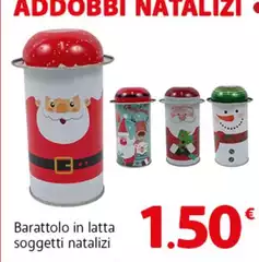 Barattolo In Latta Soggetti Natalizi