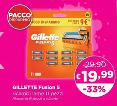 Gillette - Fusion 5 Ricambi Lame 11 Pezzi Gillette - Fusion 5 Ricambi Lame 11 Pezzi
