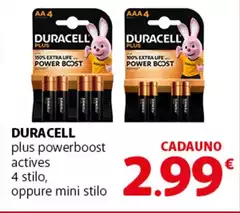 Duracell - Plus Powerboost Actives 4 Stilo, Oppure Mini Stilo Duracell - Plus Powerboost Actives 4 Stilo, Oppure Mini Stilo