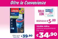 Vileda - H2Pro Sistema Lavapavimenti Flat Mop