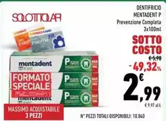 Mentadent - Dentifricio P Mentadent - Dentifricio P