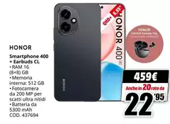 Honor - Smartphone 400 + Earbuds Cl Honor - Smartphone 400 + Earbuds Cl