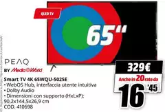 Peaq - Smart Tv 4K 65WQU-5025E Peaq - Smart Tv 4K 65WQU-5025E