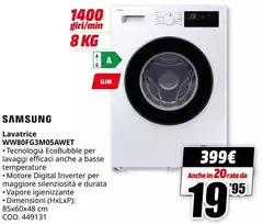 Samsung - Lavatrice WW80F63M05AWET Samsung - Lavatrice WW80F63M05AWET