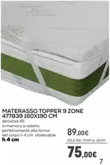 Forma - Materasso Topper 9 Zone 477839 160x190 Cm Forma - Materasso Topper 9 Zone 477839 160x190 Cm