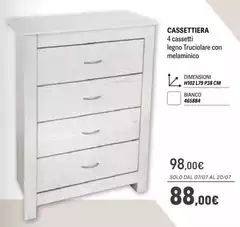 Solo - Cassettiera 4 Cassetti Solo - Cassettiera 4 Cassetti