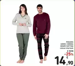 Pigiama Uomo/ Donna Henry Cotton Pigiama Uomo/ Donna Henry Cotton