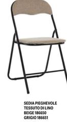 Sedia Pieghevole Tessuto Di Lino