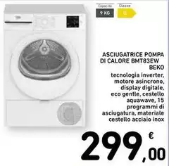 Beko - Asciugatrice Pompa Di Calore Bmt83ew Beko - Asciugatrice Pompa Di Calore Bmt83ew