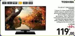 Toshiba - Tv Led 32" 32W2WCE3QA