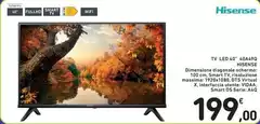 Hisense - Tv Led 40" 40A49A