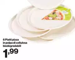 6 Piatti Pizza In Polpa Di Cellulosa Biodegradabili 6 Piatti Pizza In Polpa Di Cellulosa Biodegradabili