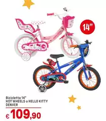 Denver - Bicicleta 14" Hot Wheels O Hello Kitty Denver - Bicicleta 14" Hot Wheels O Hello Kitty