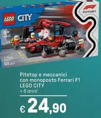 Lego - Pitstop E Meccanici Con Monoposto Ferrari F10 City Lego - Pitstop E Meccanici Con Monoposto Ferrari F10 City