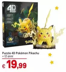 Pokémon - Puzzle 4d Pikachu Pokémon - Puzzle 4d Pikachu