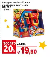Hasbro - Avengers Iron Man Friends Personaggio Con Veicolo Hasbro - Avengers Iron Man Friends Personaggio Con Veicolo