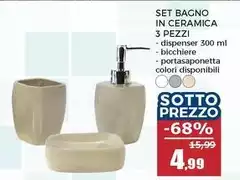 Set Bagno In Ceramica 3 Pezzi Set Bagno In Ceramica 3 Pezzi