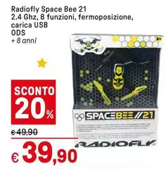 Radiofly -  Space Bee 21 2.4 Ghz, 8 Funzioni, Fermoposizione, Carica Usb