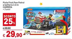 Carrera - Pista First Paw Patrol A Batteria